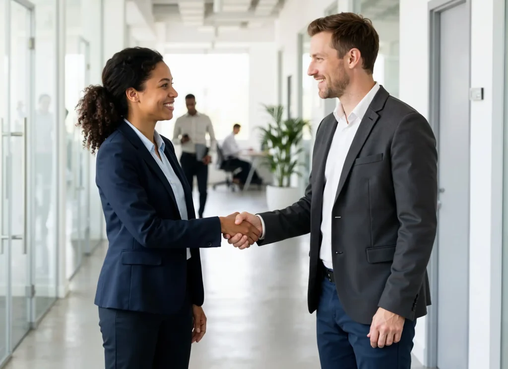 business colleagues shaking hands